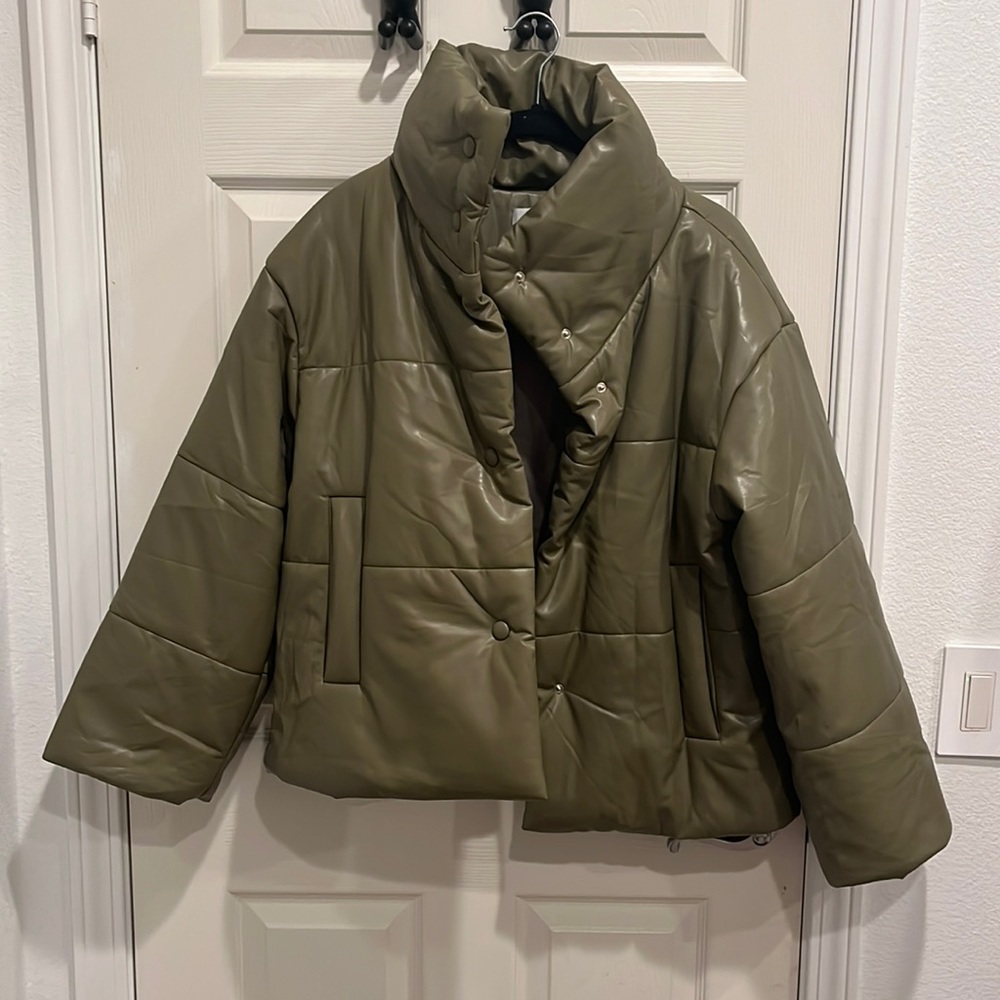 Oversized for Sage green Gentle Herd Puffy Jacket